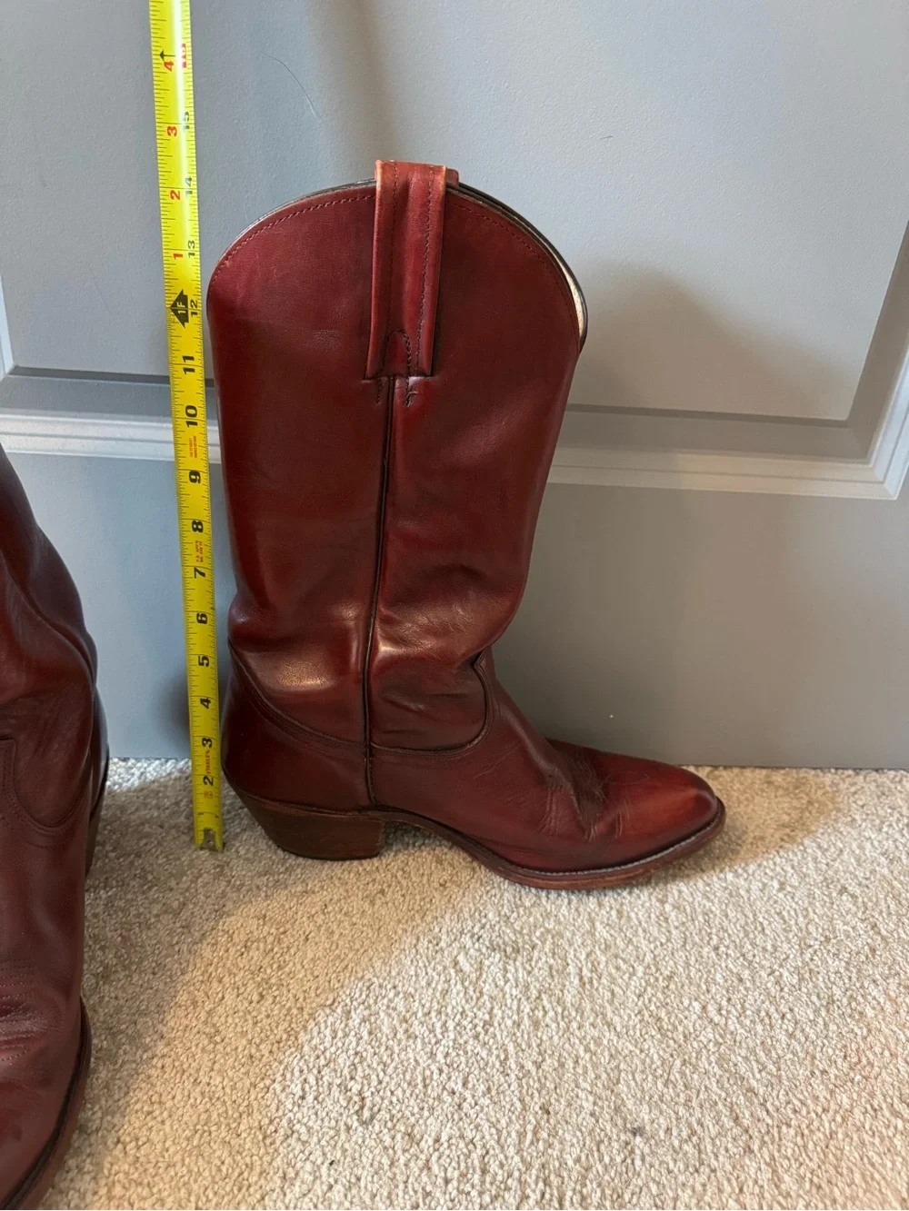 Frye Men’s Burgundy Lace Up Western Boots